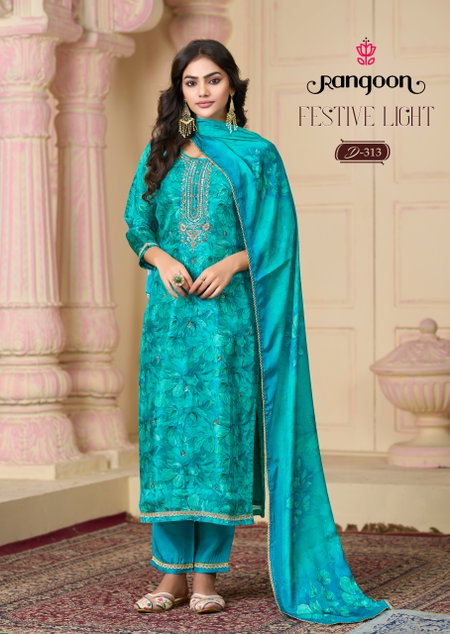 Festive Light By Rangoon Viscose Kurti With Bottom Dupatta Wholesalers In Surat